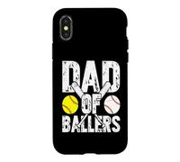 Carcasa para iPhone X/XS Dad of Ballers Baseball Dad for Men Father's Day Baseball