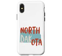 Carcasa para iPhone X/XS Dakota del Norte Estados Unidos, ND Estado de Dakota del Norte Souvenir