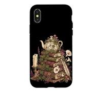 Carcasa para iPhone X/XS Dark Academia Cottagecore Tea Books Botanical Mushroom
