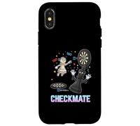Carcasa para iPhone X/XS Darts Chess Match Pawn 180 King Derrota Humor