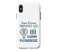 Carcasa para iPhone X/XS Data-Driven Empathy-Led School Psychologist Brain Graphic
