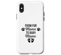Carcasa para iPhone X/XS De Fur Mama To Baby Mama Funny Dog Mom Embarazo