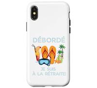 Carcasa para iPhone X/XS Débordé Je Suis à La Retraite Design Vacances Tropicales