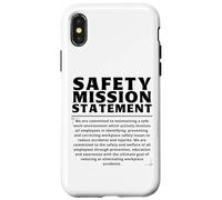 Carcasa para iPhone X/XS Declaración de misión de Seguridad | Regalo de campañas de Seguridad en el Lugar de Trabajo