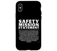 Carcasa para iPhone X/XS Declaración de misión de Seguridad | Regalo de campañas de Seguridad en el Lugar de Trabajo