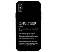 Carcasa para iPhone X/XS Definición de Ingeniero Divertido Diccionario sarcástico