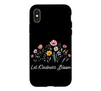 Carcasa para iPhone X/XS Deja Que la bondad florezca Flor Floral Positividad Salud Mental