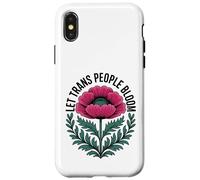Carcasa para iPhone X/XS Deja Que Las Personas Trans florezcan - Vibrant Pride Ally Flower Pretty