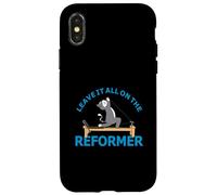 Carcasa para iPhone X/XS Déjalo Todo en el Animal Divertido Amante del Gato Reformer Pilates