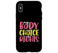 Carcasa para iPhone X/XS Derechos de la Mujer Mi Cuerpo Mi elección Mis Derechos Pro Choice