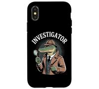 Carcasa para iPhone X/XS Detective Alligator Meme Investigator