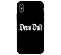 Carcasa para iPhone X/XS Deus Vult Dios LO Quiere Frase Latina Caballeros Templar