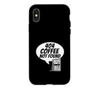 Carcasa para iPhone X/XS Developer Sysadmin Tech 404 Coffee Not Found Error