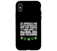 Carcasa para iPhone X/XS Día de San Patricio Bebiendo Día de San Valentín Divertido St. Paddy