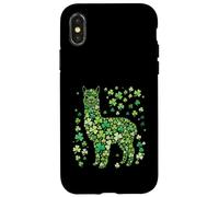 Carcasa para iPhone X/XS Día de San Patricio Día de la Suerte Irlandesa Alpaca Shamrock Paddy's Day