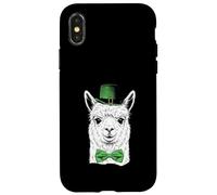 Carcasa para iPhone X/XS Día de San Patricio Día de la Suerte Irlandesa Alpaca Shamrock Paddy's Day