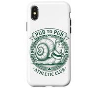 Carcasa para iPhone X/XS Día de San Patricio Irish Snail Pub To Pub Slow & Steady