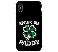 Carcasa para iPhone X/XS Día de San Patricio Spank Me Paddy Funny Saint Pattys Mujeres Hombres