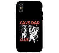 Carcasa para iPhone X/XS Día del Padre de los Cavs Dad Club King Charles Cavalier Dog Dad Man