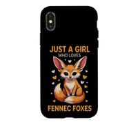Carcasa para iPhone X/XS Dicho Divertido Que Solo Chica ama a los Zorros Fennec