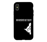Carcasa para iPhone X/XS Did Someone Say Yarn Funny Cat Lover Knitting Crochet Hobby