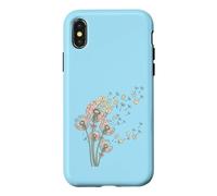 Carcasa para iPhone X/XS Dientes de león y Mahjong Tiles Bam Crak Dots Make A Wish Flower