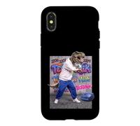 Carcasa para iPhone X/XS Dinosaur Dances Tecktonik - Graffiti Urbano Años 2000