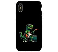 Carcasa para iPhone X/XS Dinosaurio Rock'n Roll Dino Rock, Rocking Rex Rock Bandas