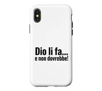 Carcasa para iPhone X/XS DIO li FA e Non dovrebbe Cita irónica Minimalista