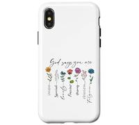 Carcasa para iPhone X/XS Dios Dice Que Eres único Especial Fuerte fe Cristiana