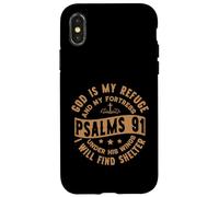 Carcasa para iPhone X/XS Dios es mi Refugio bajo Sus alas Encuentro Refugio Salmos 91
