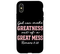Carcasa para iPhone X/XS Dios Puede Hacer grandeza de un Gran Desastre Romanos 8:28