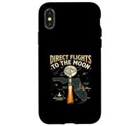 Carcasa para iPhone X/XS Direct Flights to The Moon Florida Space Coast Retro