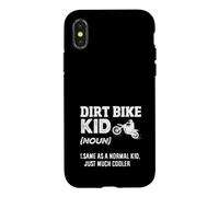 Carcasa para iPhone X/XS Dirt Bike Kid Definition Motocross Rider Niños Diseño