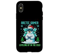 Carcasa para iPhone X/XS Diseño Arctic Gamer Pixel Art Retro 8-bit Winter Geek