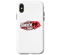 Carcasa para iPhone X/XS Diseño cardiaco Divertido con Texto en inglés I'D Shock That