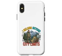 Carcasa para iPhone X/XS Diseño de Aventuras al Aire Libre I Belong Beyond City Limits