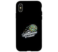 Carcasa para iPhone X/XS Diseño de Crecimiento del Mercado de valores de interés Compuesto de la octava Maravilla