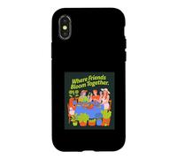 Carcasa para iPhone X/XS Diseño de Fiesta de jardín Donde los Amigos florecen Juntos