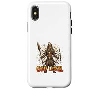 Carcasa para iPhone X/XS Diseño de Guerrero Egipcio Antiguo de Nivel de Dios