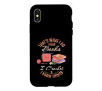 Carcasa para iPhone X/XS Diseño de Manualidades para Amantes de los Libros de Ganchillo