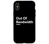 Carcasa para iPhone X/XS Diseño de mentalidad de Humor seco mínimo Fuera de Ancho de Banda