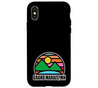 Carcasa para iPhone X/XS Diseño de Recuerdo de Vacaciones de Grand Marais Minnesota