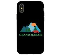 Carcasa para iPhone X/XS Diseño de Recuerdo de Vacaciones de Grand Marais Minnesota