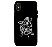 Carcasa para iPhone X/XS Diseño de Tortuga de Fatiga crónica para Conciencia de ME CFS