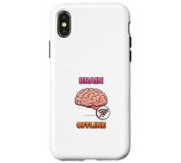 Carcasa para iPhone X/XS Diseño Divertido del Humor tecnológico del Cerebro Fuera de línea