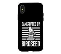 Carcasa para iPhone X/XS Diseño Divertido para Amantes de Las Mascotas en bancarrota de Birdseed