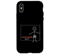 Carcasa para iPhone X/XS Diseño Divertido para Hombre, WY Boys Wyoming