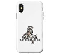 Carcasa para iPhone X/XS Diseño Espartano de Guerrero de Fuerza en Silencio