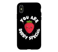 Carcasa para iPhone X/XS Diseño Especial de Juego de Palabras de Bayas para Amantes de Las Fresas de You Are Berry